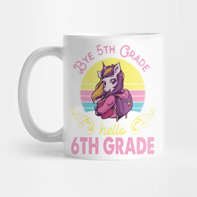 Unicorn Teacher Senior Student Bye 5th Grade Hello 6th Grade First Day Of School by Cowan79